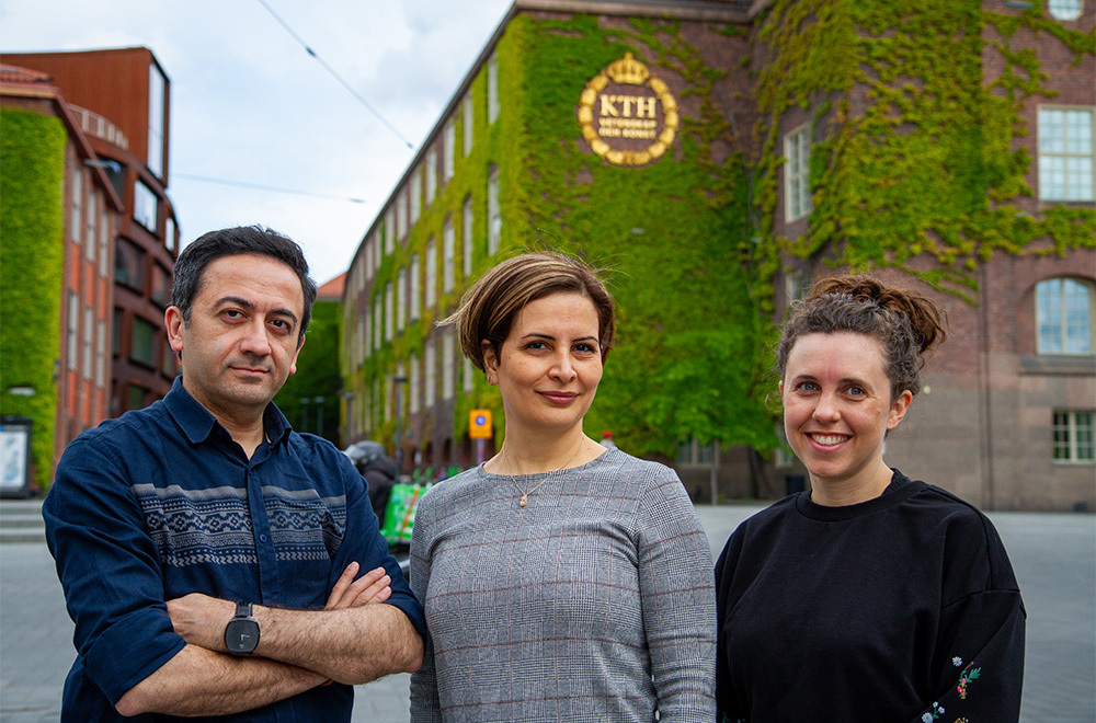 Amir Rezvani, Zahra Kalantari och Jessica Page