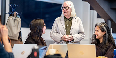 A lecture teaching students.