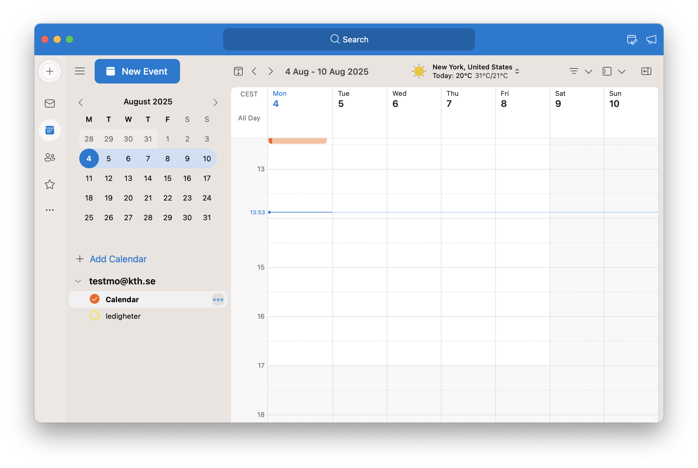 Calendar view