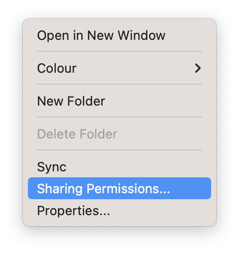 Sharing premissions