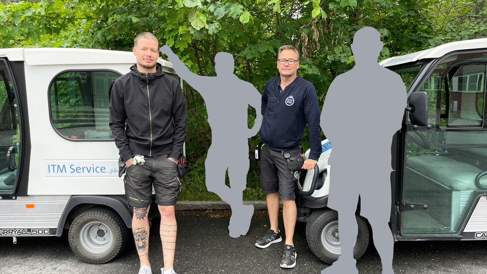 Four caretakers, from which two are erased.