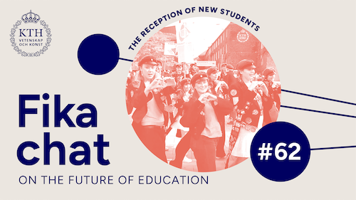 Graphics: Fika chat on the Future of Education #62. Picture dancing students.
