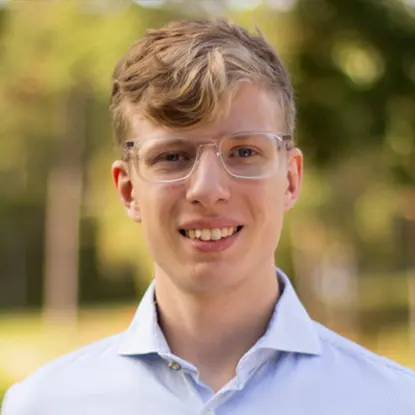 Porträttfoto av studenten Martin