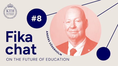 Graphics: Fika chat on the Future of Education #08. Picture of Anders.