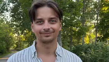 Man in the forest.