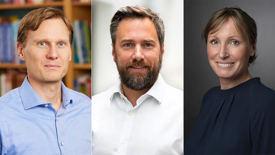 Henrik Sandberg, Johan Rockberg och Tina Karrbom Gustavsson.