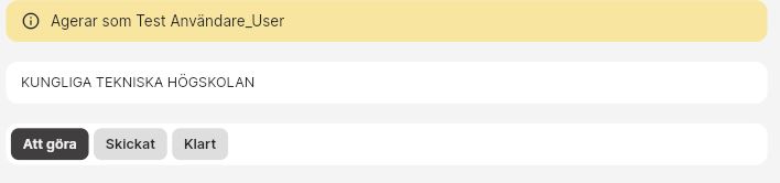 Startsidan som användaren
