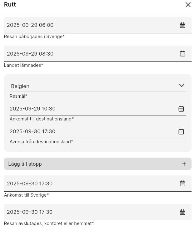 Exempel på semester efter tjänsteresan