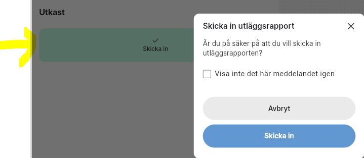 Swajpa till höger för att skicka in din rapport