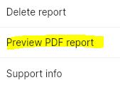 Preview your pdf report