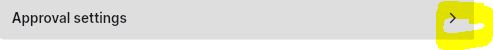 Select Approval settings