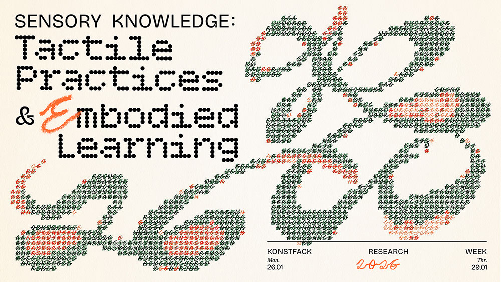 Konstfack Research Week poster.