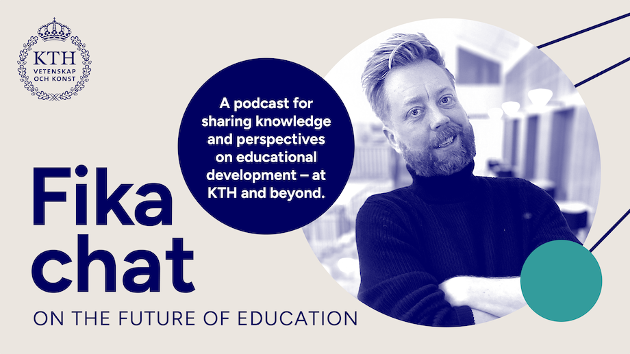 Graphics: KTH Logo, picture of Marcus and text described below.