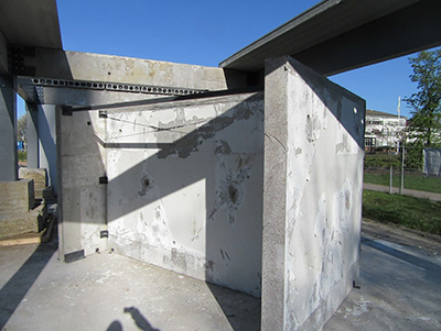 pavilion made of precast concrete