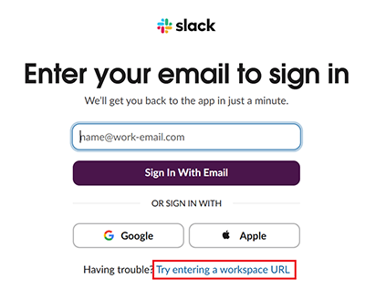 slack inlogg via webbläsare