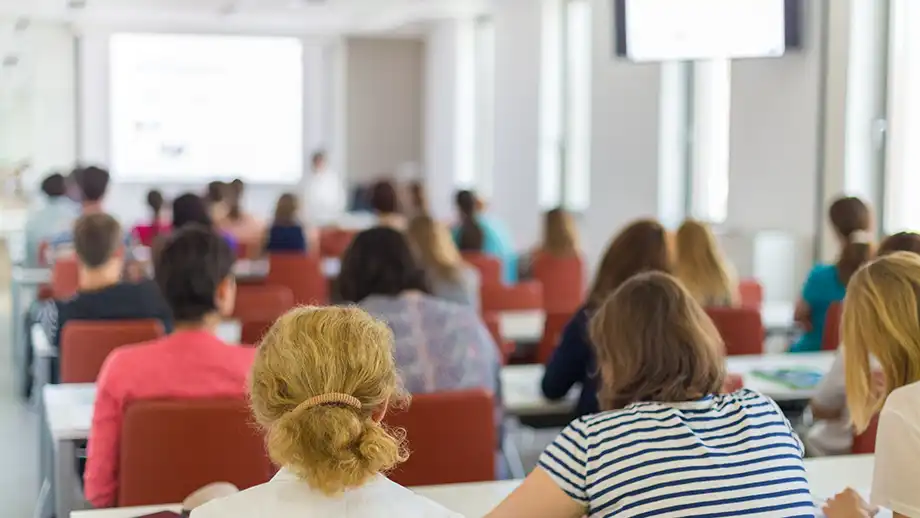 Students attending lecture.