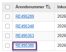 Ärendenummer