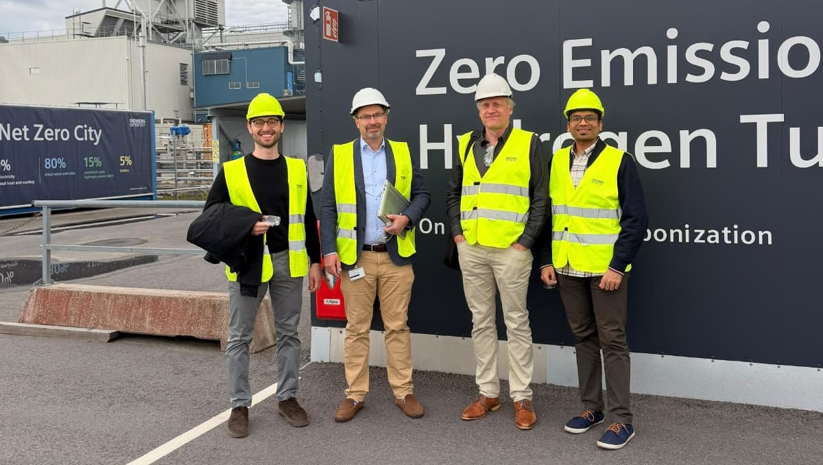 HPT Researchers: Parth Kumavat and Davide Balzarini with Prof. Magnus Genrup and Lennart Näes 