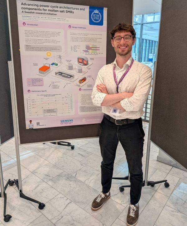 HPT Researcher - Davide Balzarini, beside his EUROMOST Conference Poster