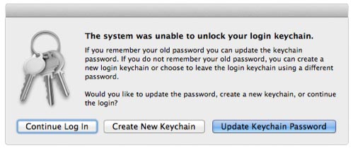 Password sync issue warning