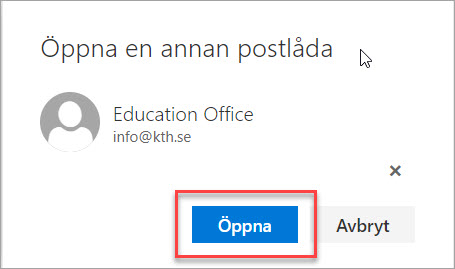 "Öppna" knappen markerad