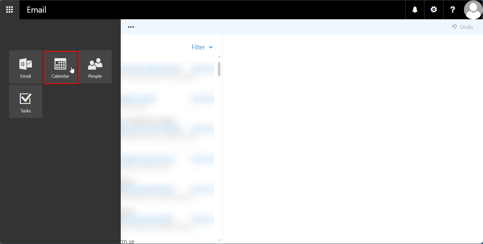 Calendar tab