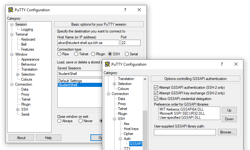 putty terminate ssh session