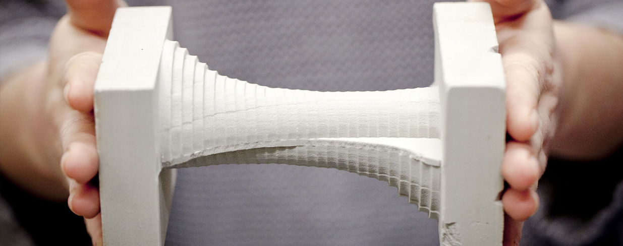 Hands holding prototype